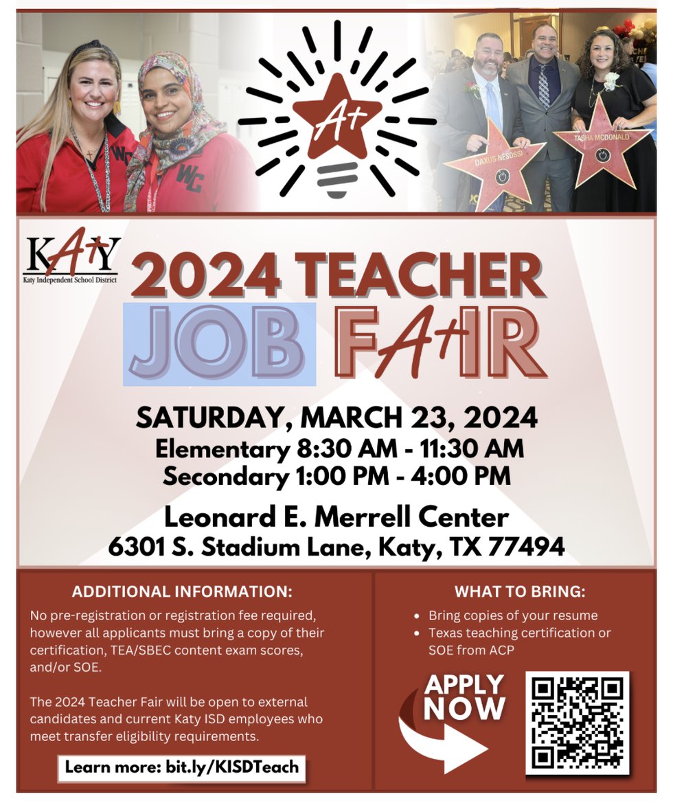 Katy ISD Certified Teacher Job Fair Covering Katy News